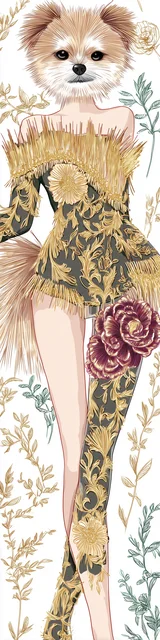 Free dog bookmarks featuring a posing high fashion dog with long legs